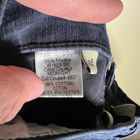Rag and Bone Legging Jeans Midnight Wash Mid Rise - Picture 8 of 9